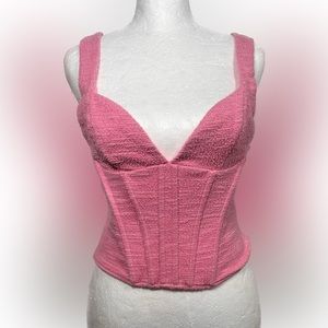 Zara corset tweed tank sz S